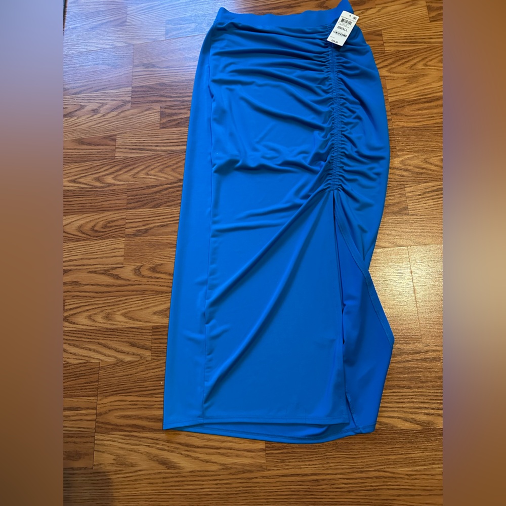 INC International Concepts Blue Midi Skirt
